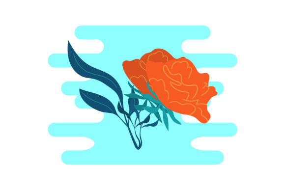 Floral a Single Rose Cute Clipart