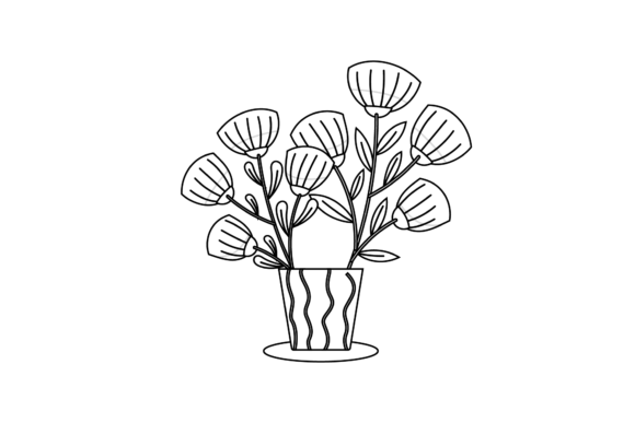 Floral Ornament Flower Outline