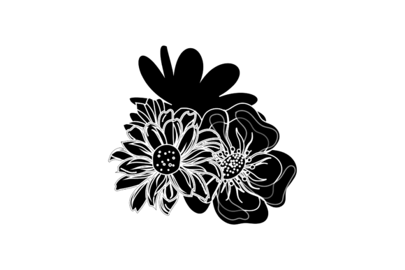 Flower Floral Wedding Black Style