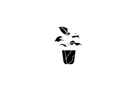 Flower Green Floral Black Icon