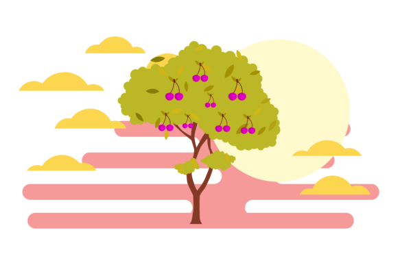 Tree Floral Collection Beauty Clipart